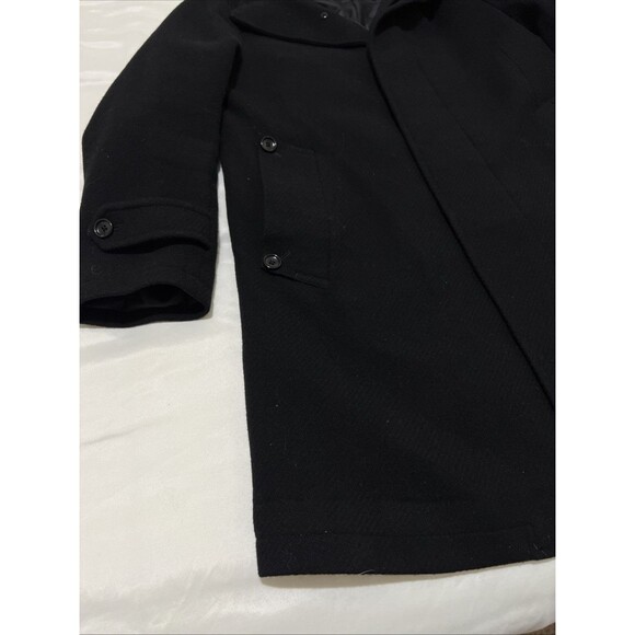 Pea Coat CASHMERE BLEND Taka Q Jacket Womens M Black Japanese Takakyu - Picture 10 of 16